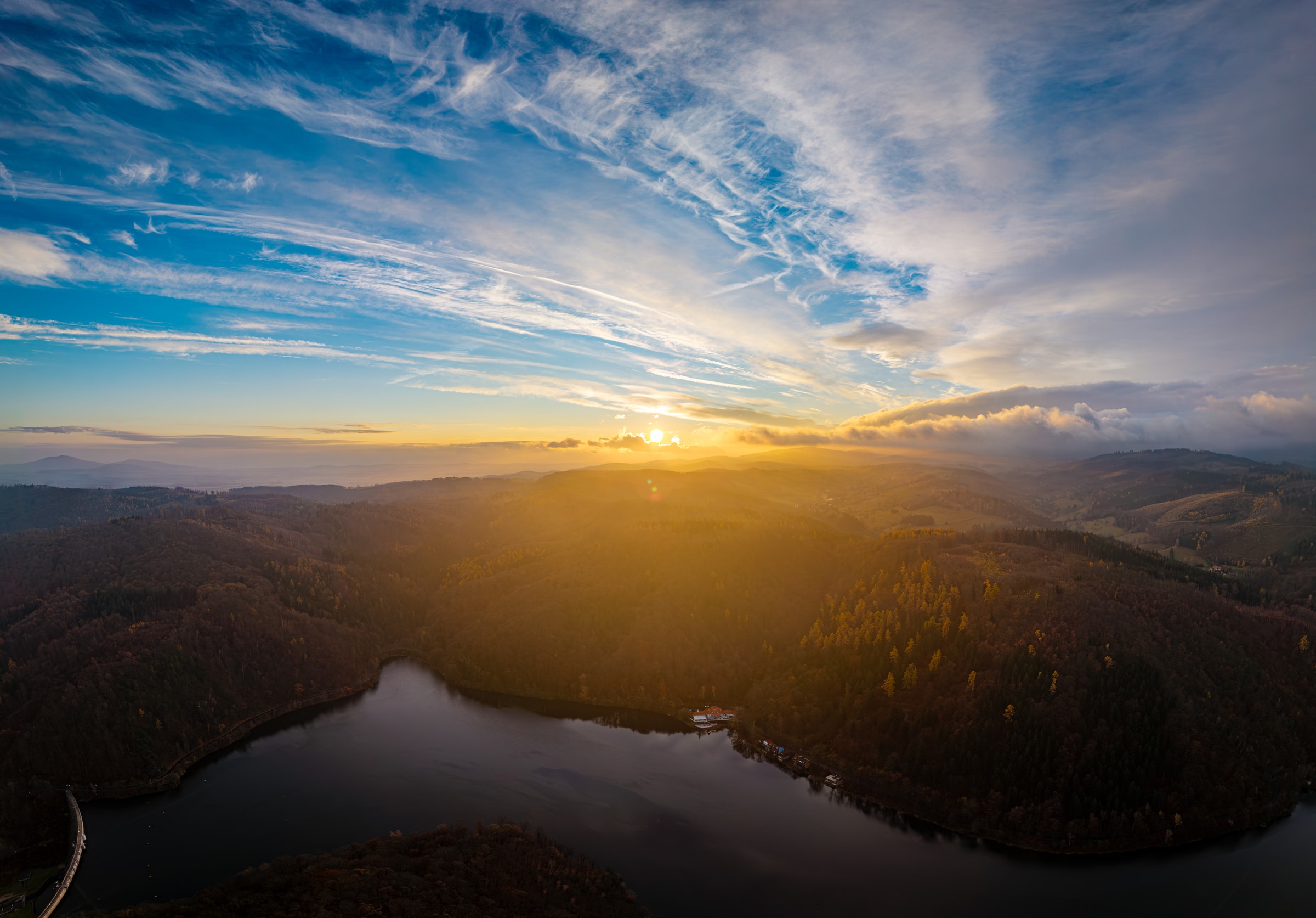 Sunrise over the lake