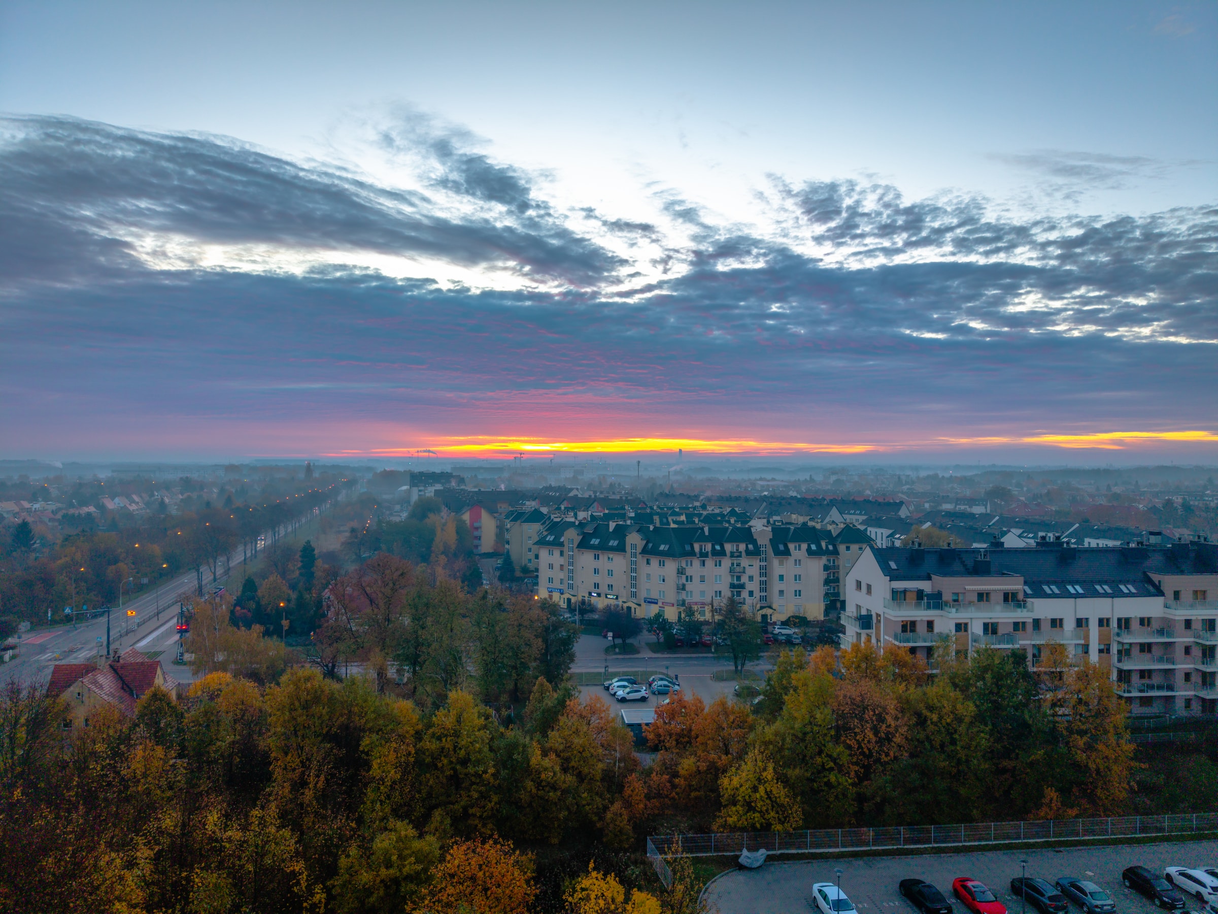 Sunrise over the city