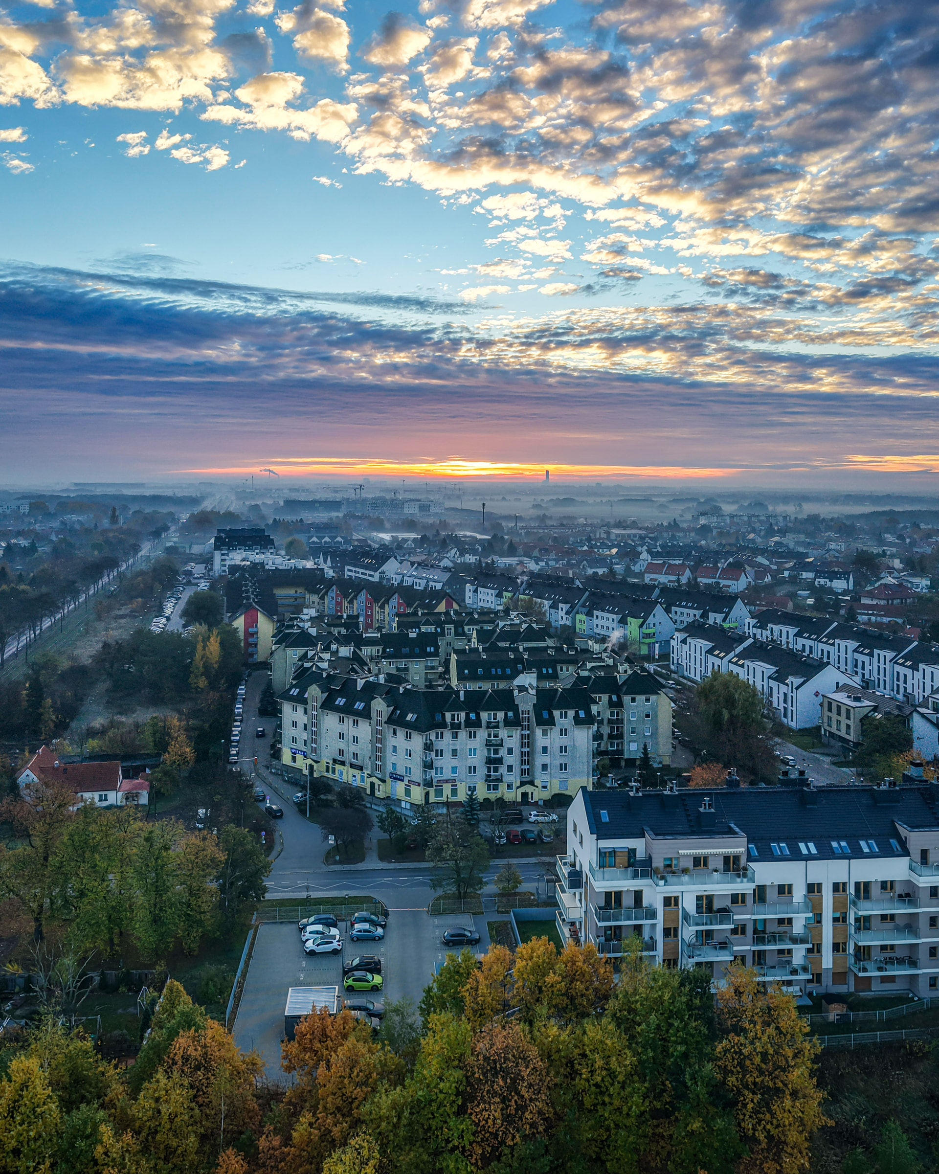 Sunrise over the city